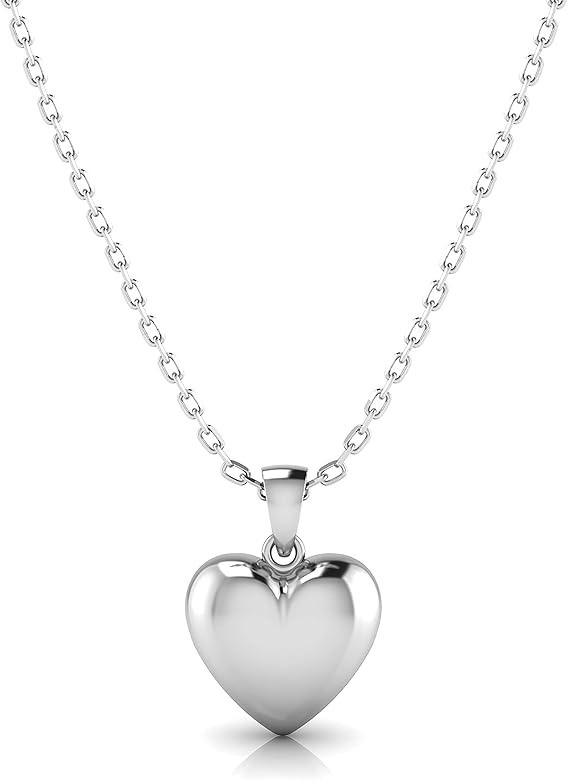 925 Sterling Silver Heart Pendant Necklace for Women and Girls - everyday wear gifts for her | Amazon (US)