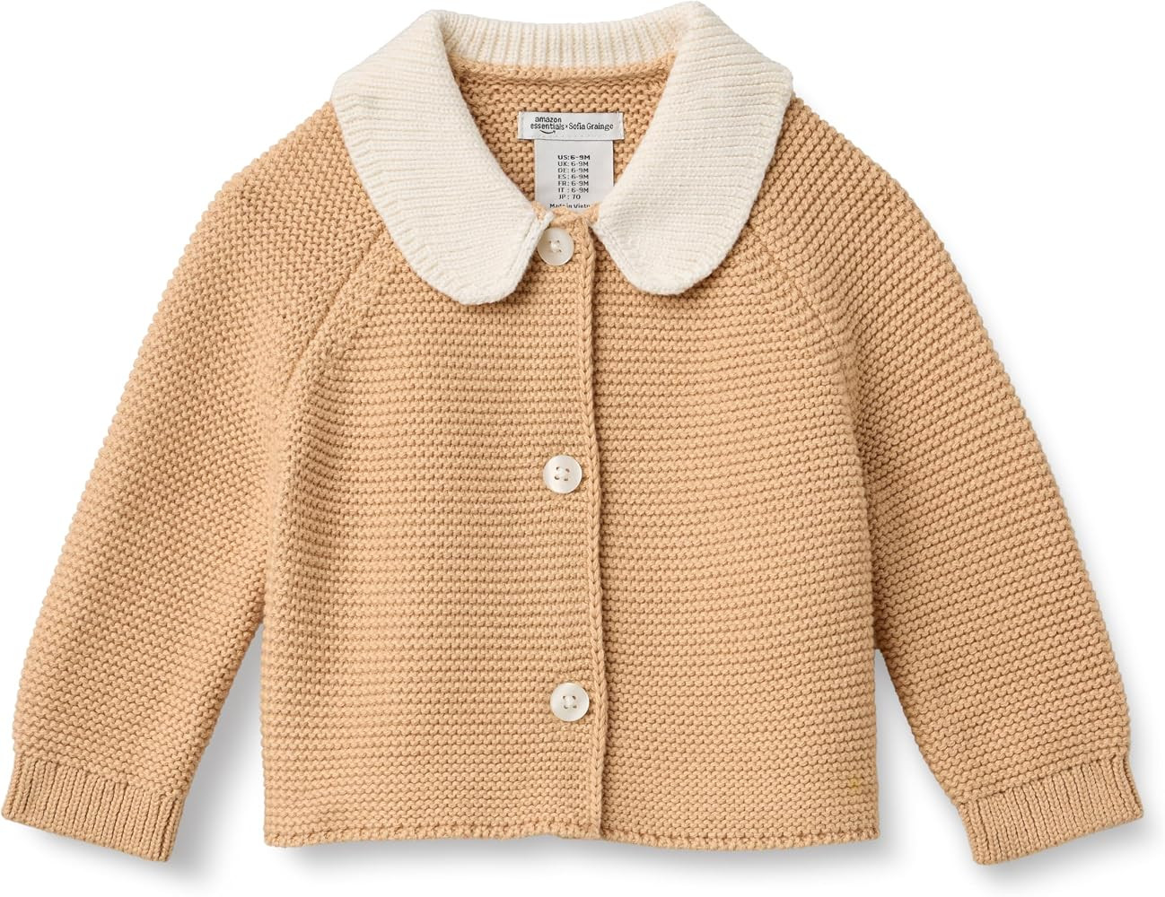 Amazon Essentials x Sofia Grainge Unisex Toddlers and Babies' Peter Pan Collar Sweater Jacket, So... | Amazon (US)