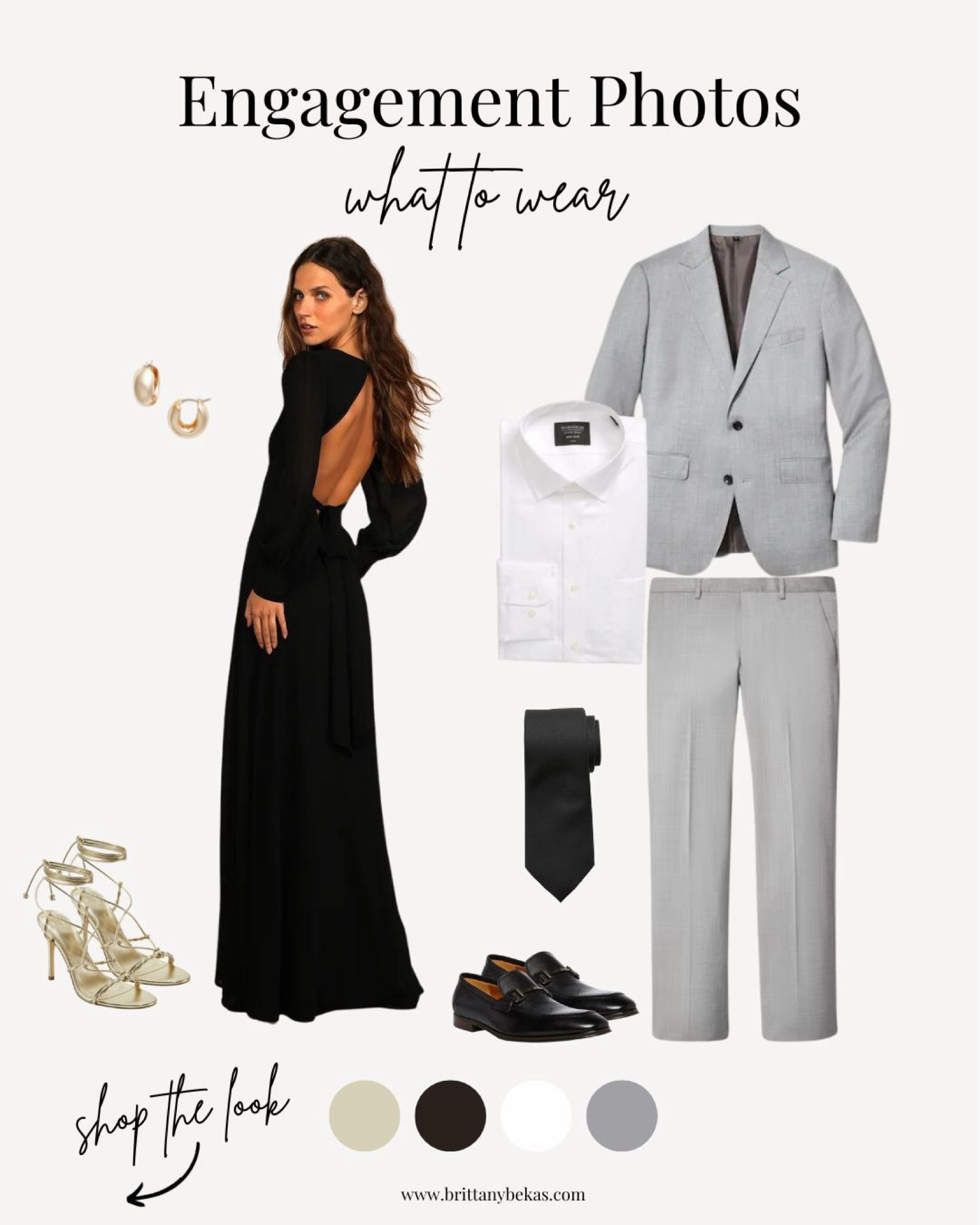 A classic engagement photo outfit ideas. This long black dress and grey suit are the perfect engagement picture outfits for a city location, downtown engagement photos or your engagement party. This neutral engagement dress is classic and timeless. 

Engagement photo dress - rehearsal dinner dress - engagement picture outfits men - engagement party dress - engagement party outfits - black maxi dress - black dress - grey suit - engagement photos - wedding guest dress - wedding guest outfits 

#LTKmens #LTKwedding #LTKfindsunder100