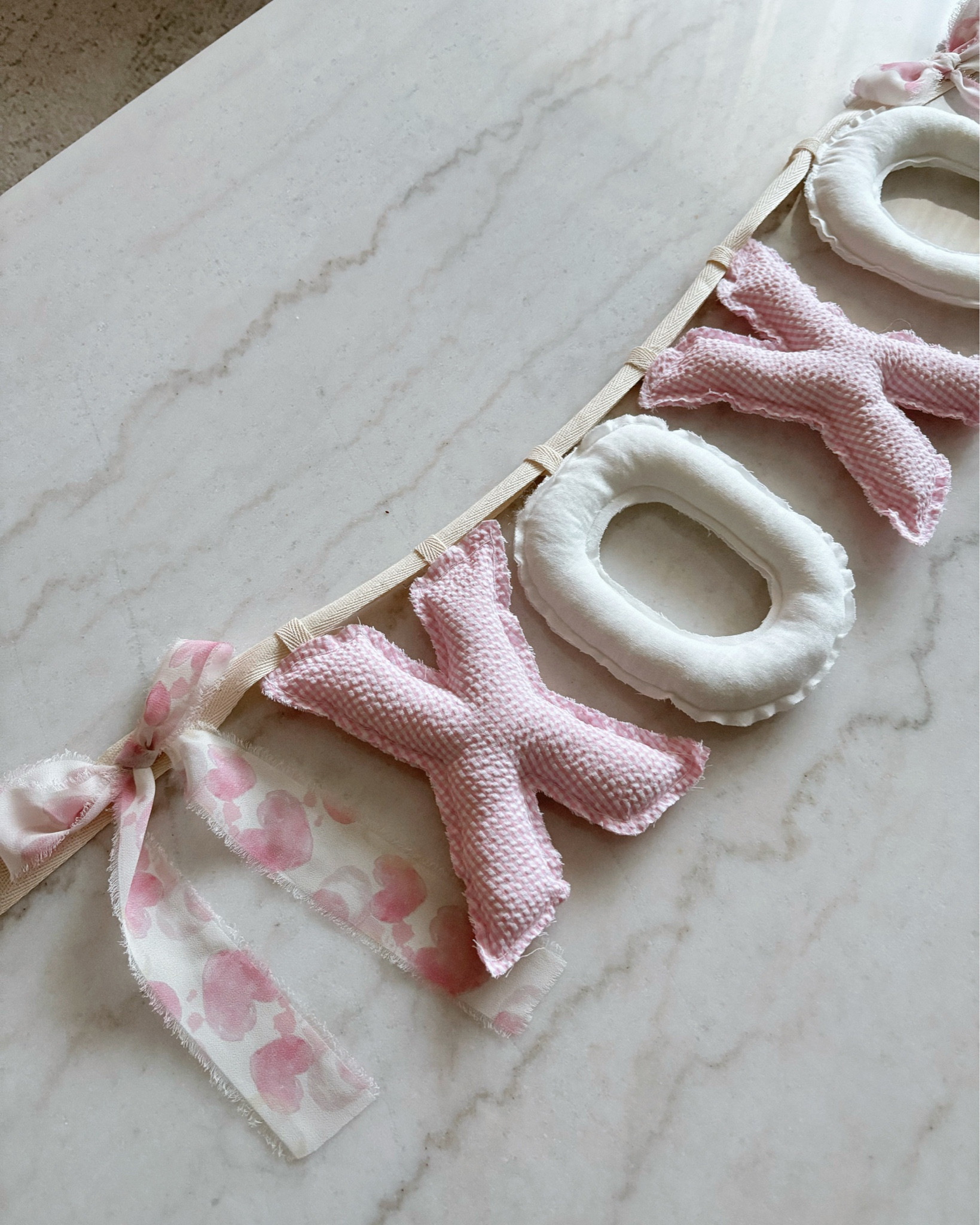 The most perfect fabric banner for your Valentine’s Day or your Galentine’s Day celebrations!! This strawberries & cream XOXO letter banner is perfect for all those parties! Grab one while supplies last!  
#fabricbanner #letterbanner #fabriclettersign #xoxo #valentinesdaydecor #galentinesday #galentinesdaydecor 

#LTKFindsUnder100 #LTKSeasonal #LTKHome