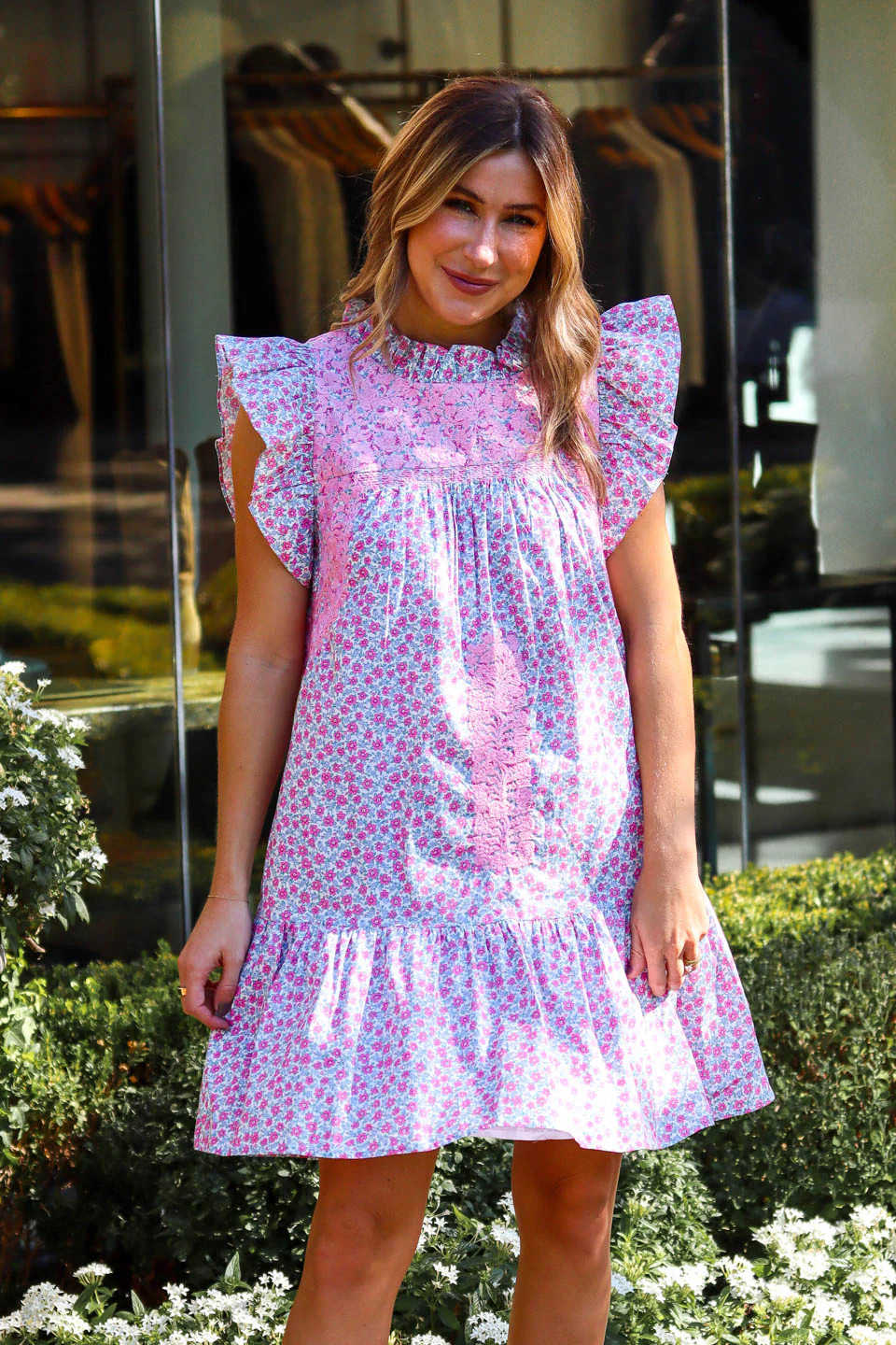 The Corrine Ruffle Neck Dress | J.Marie