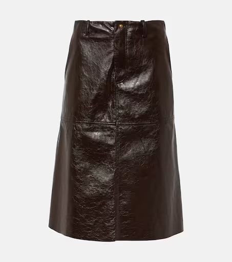 Faux leather midi skirt | Mytheresa (UK)