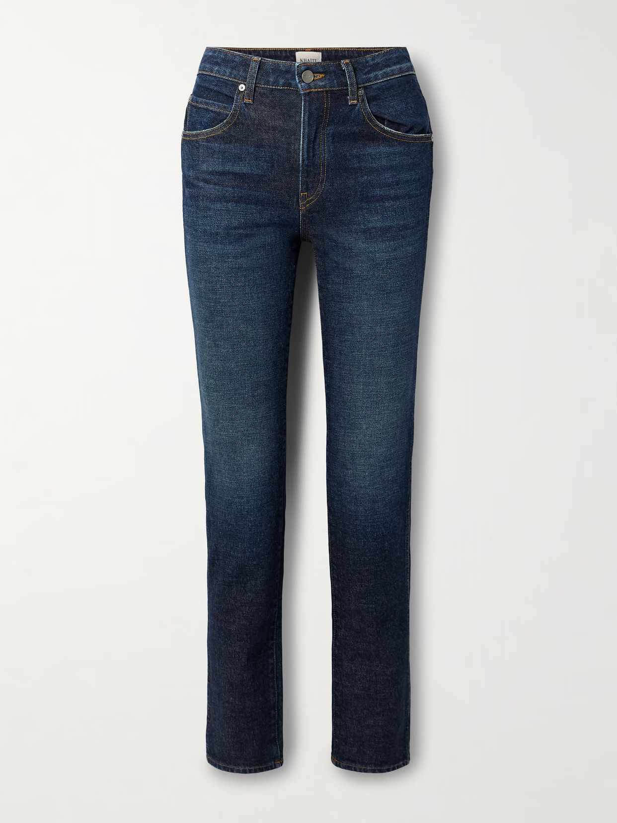 KHAITE - Viv High-rise Slim-leg Jeans - Blue | NET-A-PORTER (US)