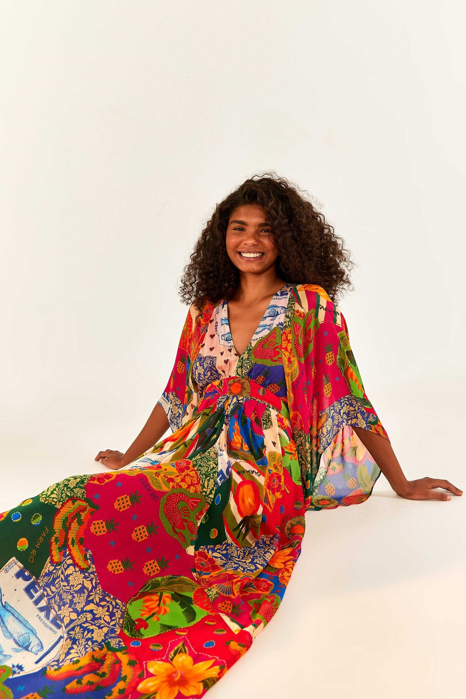 Sunny Mix Maxi Dress | FarmRio (US)