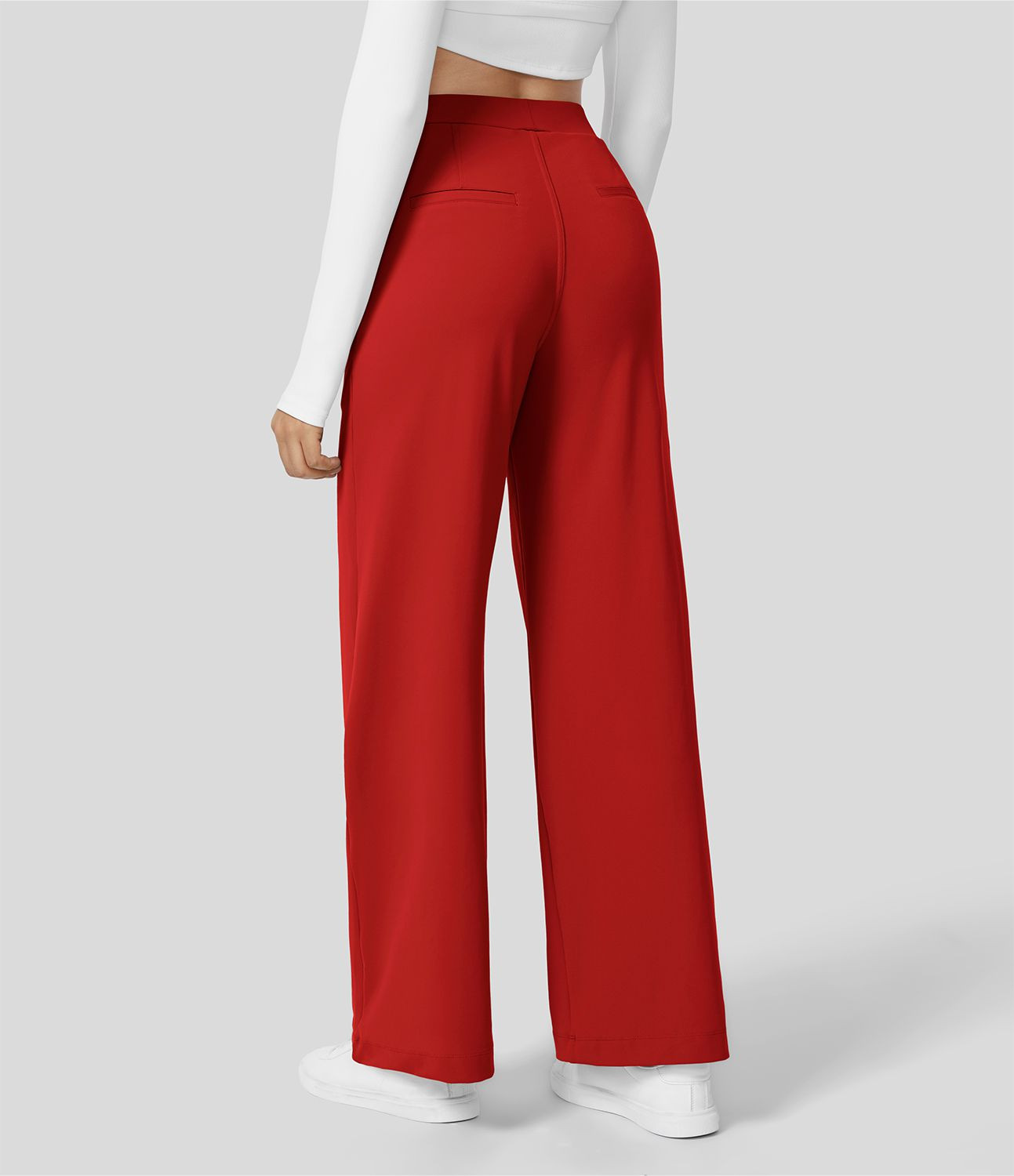 Women’s Halara Flex™ High Waisted Plicated Side Pocket Straight Leg Work Pants - Halara | HALARA