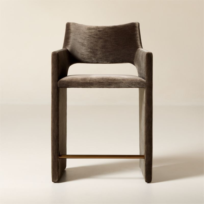 Foley Mink Velvet Counter Stool | CB2 | CB2