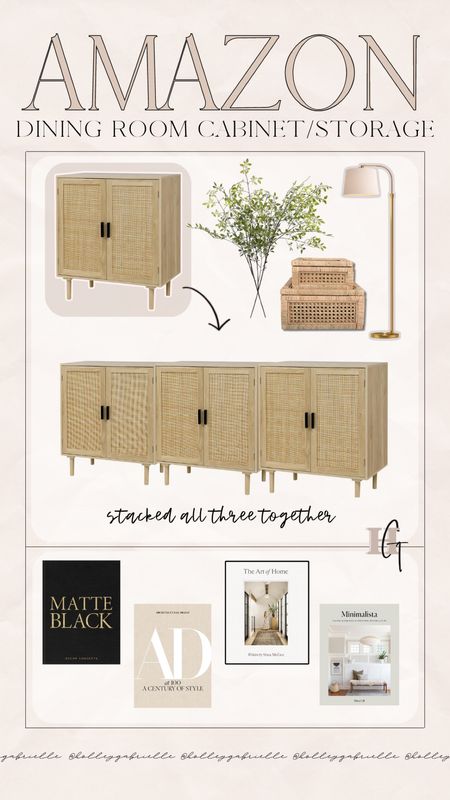 Amazon dining room cabinet inspo🤎✨ I purchased 3 of these cabinets, stacked them next to each other to give the look of one and it’s SO GOOD!!!! They’re extremely high quality / easy to assemble + amazing storage! 

10/10 from me! 🤌🏼 amazon home / decor / cozy home / neutrals / cabinets /. Buffet / storage ideas / Holley Gabrielle  

#LTKHome #LTKSaleAlert #LTKStyleTip