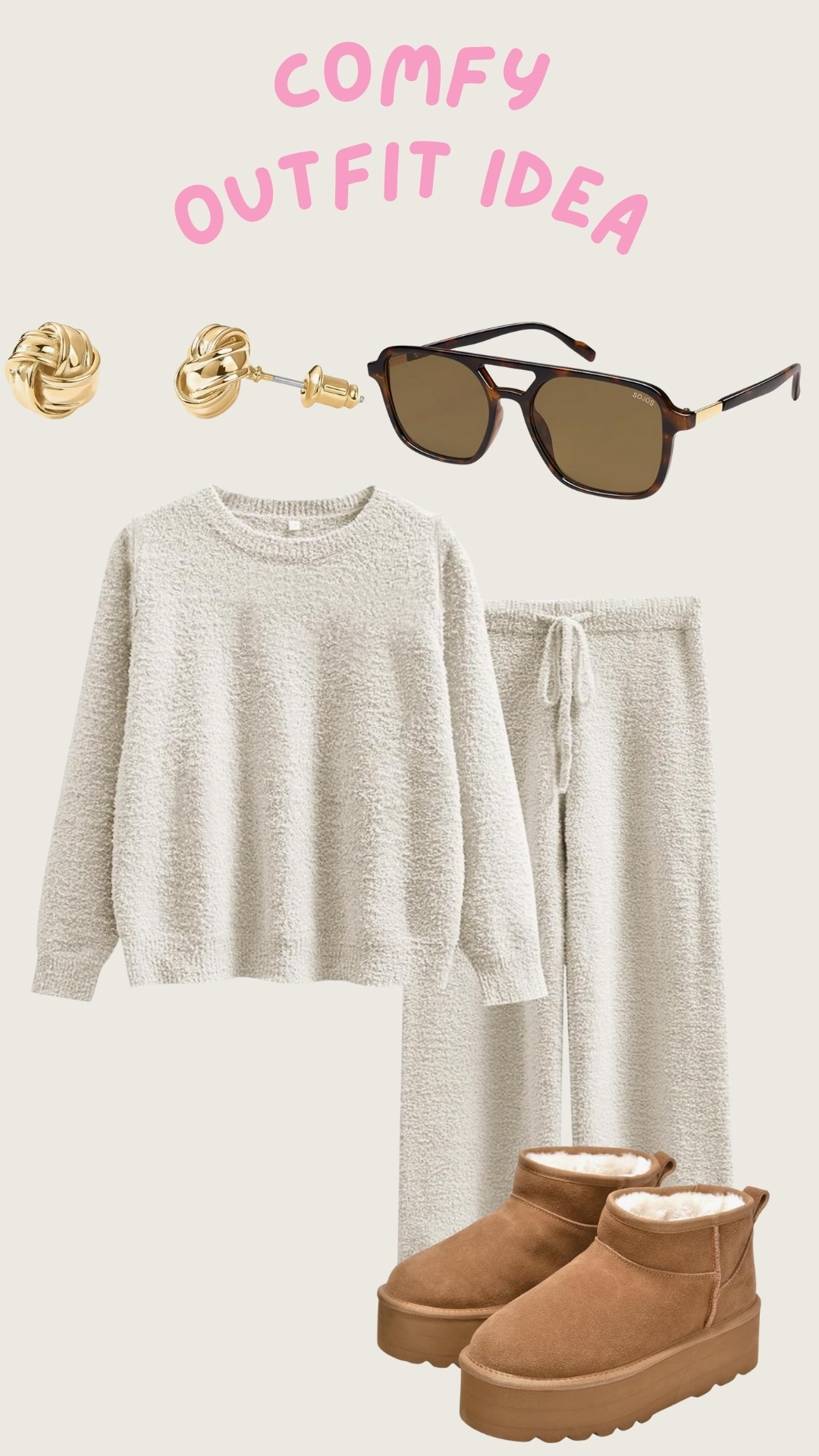 Comfy. Cozy. Matching set. Sunglasses. Gold earrings. Trending. Best sellers. Viral. Affordable. Look for less  

#LTKFindsUnder100 #LTKSeasonal #LTKFindsUnder50