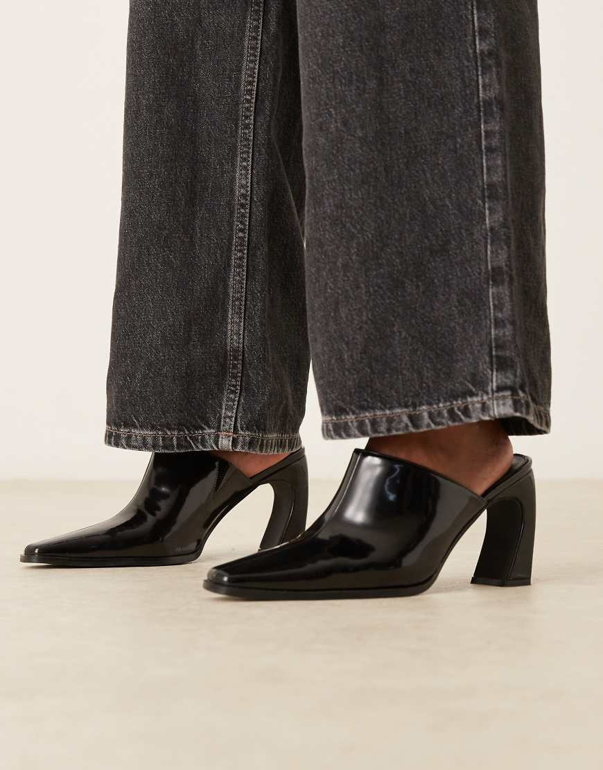 RAID – Hania – Mules in Schwarz mit gebogenem Absatz und spitzer Zehenpartie | ASOS (Global)