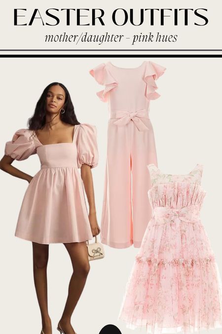 The pink jumpsuit is linked as hue but it’s pink, too!! 

Easter dress, spring dress, pink dress. 

#LTKfindsunder100 #LTKfamily #LTKSeasonal