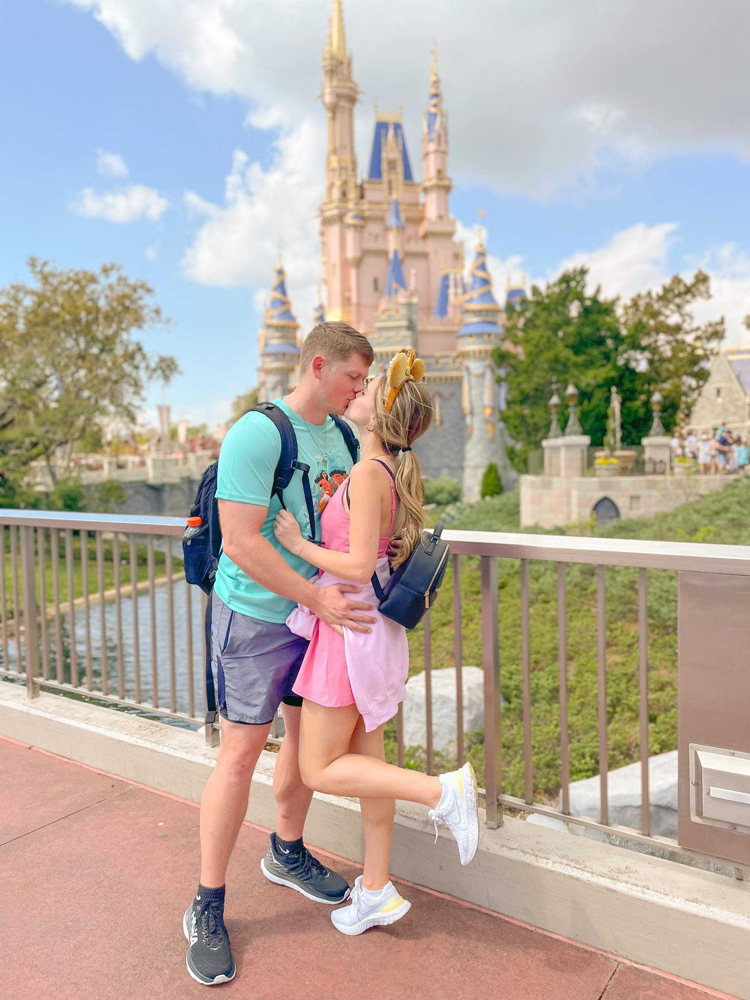 Quick little castle kissing pic🏰🌸🫶🏼 Athletic dresses are a must for Disney park days! 

#LTKstyletip #LTKtravel #LTKunder100