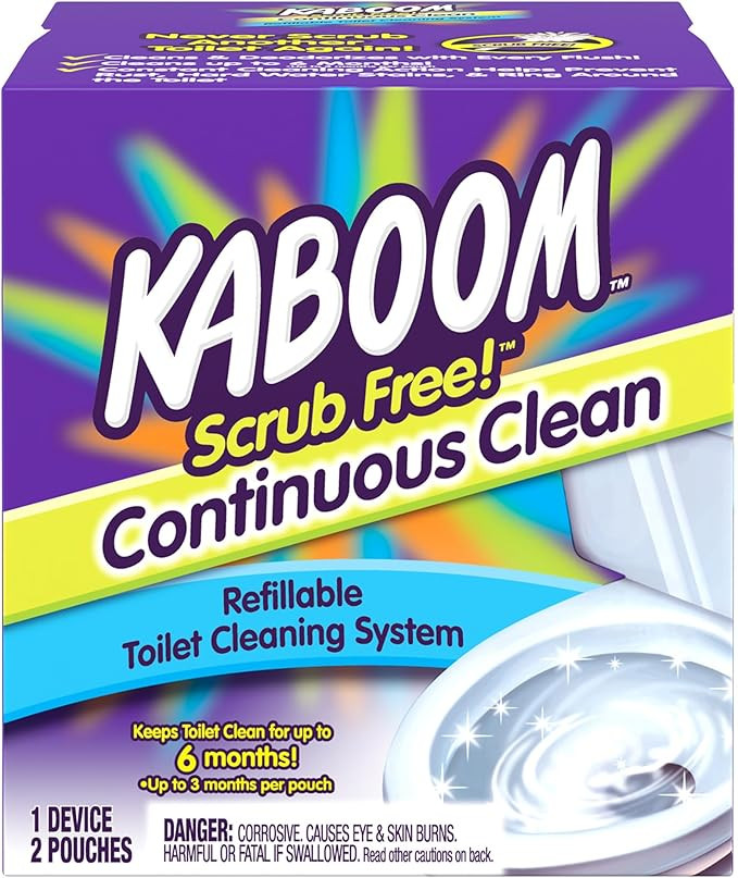 Kaboom Scrub Free! Toilet Bowl Cleaner System with 2 Refills | Amazon (US)