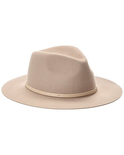 City Felt Leather-Trim Wool Fedora | Gilt & Gilt City