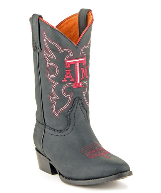 Someday Boots Western Boots BLACK - Texas A&M Aggies Cowboy Boot - Kids | Zulily