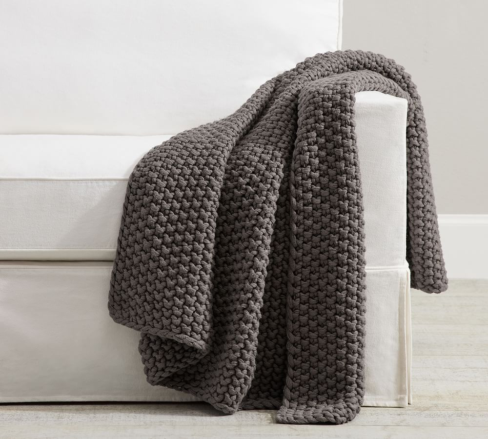 Bayside Seed Stitch Throw | Pottery Barn (US)