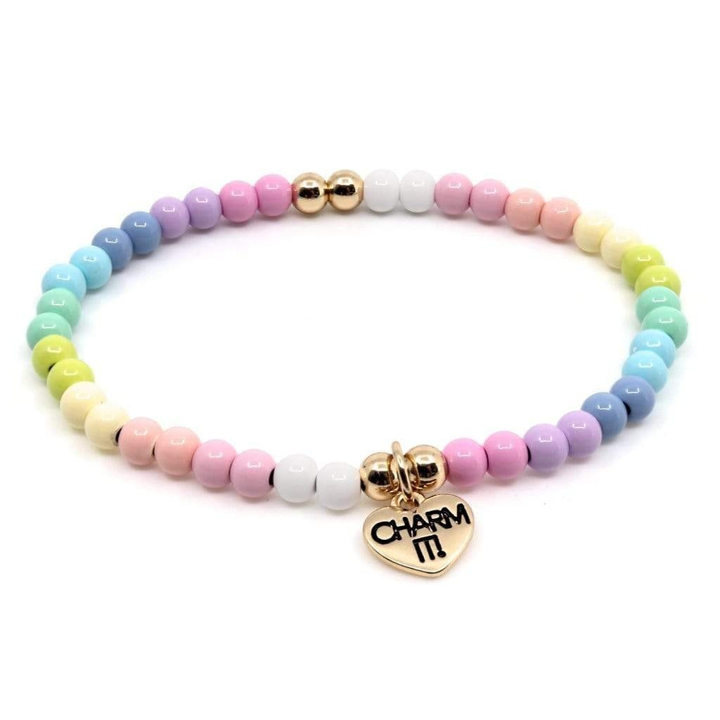 Pastel Rainbow Stretch Bead Bracelet | Ellifox
