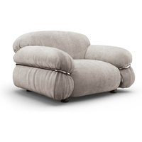 Sesann Sofa | Single Sofa Chenille Helios-Feathered Beige Grey | Eternity Modern