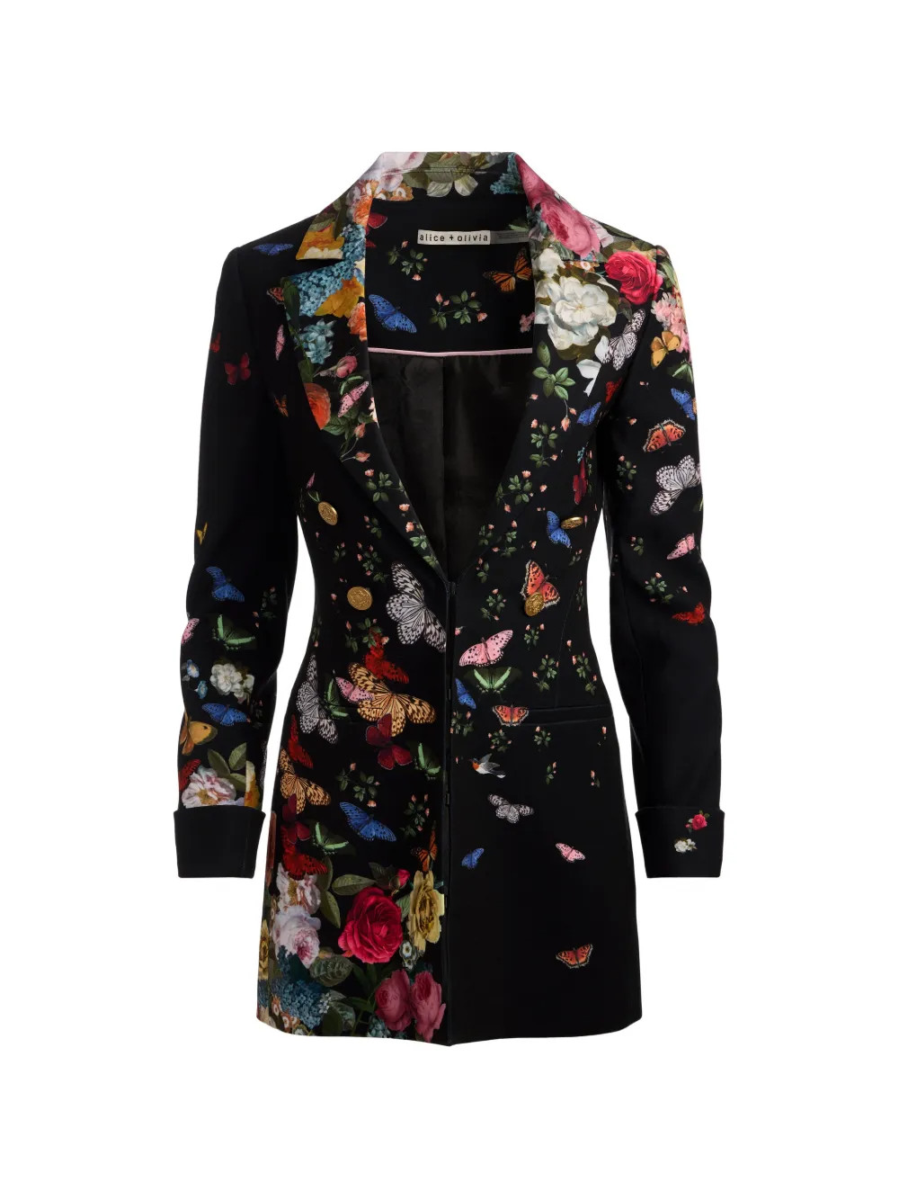 Alice + Olivia Mya Floral Blazer | Black | FARFETCH | Farfetch Global