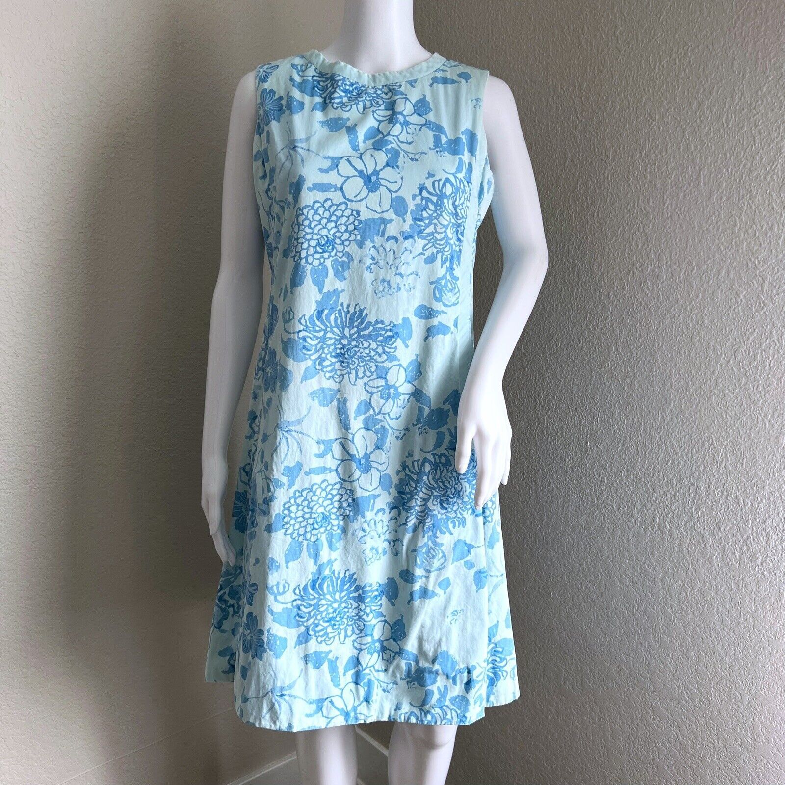 Vintage 1960s The Lilly Tag Lilly Pulitzer Dress Size S Blue Floral 100% Cotton  | eBay | eBay US