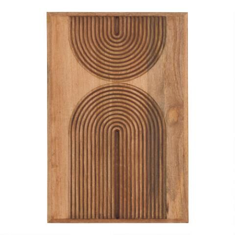 Natural Wood Arches Panel Wall Decor | World Market