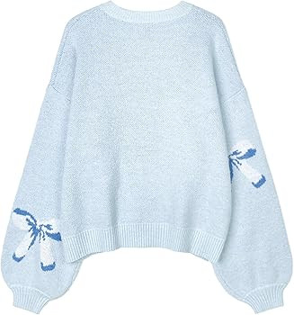 Libsorge Womens Oversized Cute Bow Tie Sweater Fall Winter 2024 Spring 2025 Valentine Day Ladies ... | Amazon (US)