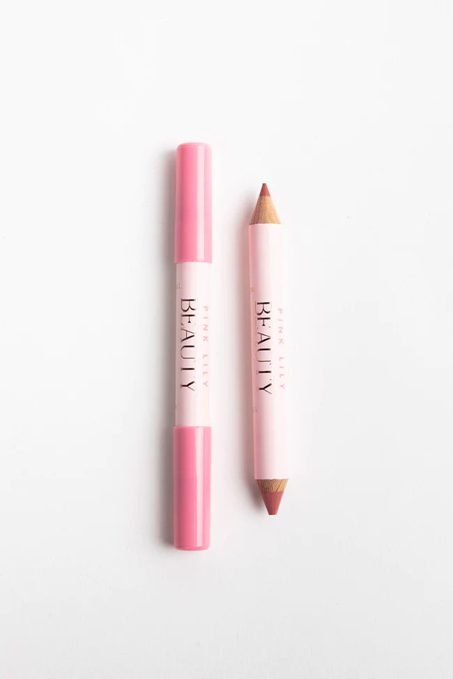 Pink Lily Beauty Double Bloom Dual Lipstick and Lip Liner - Pretty in Pink Lily | Pink Lily