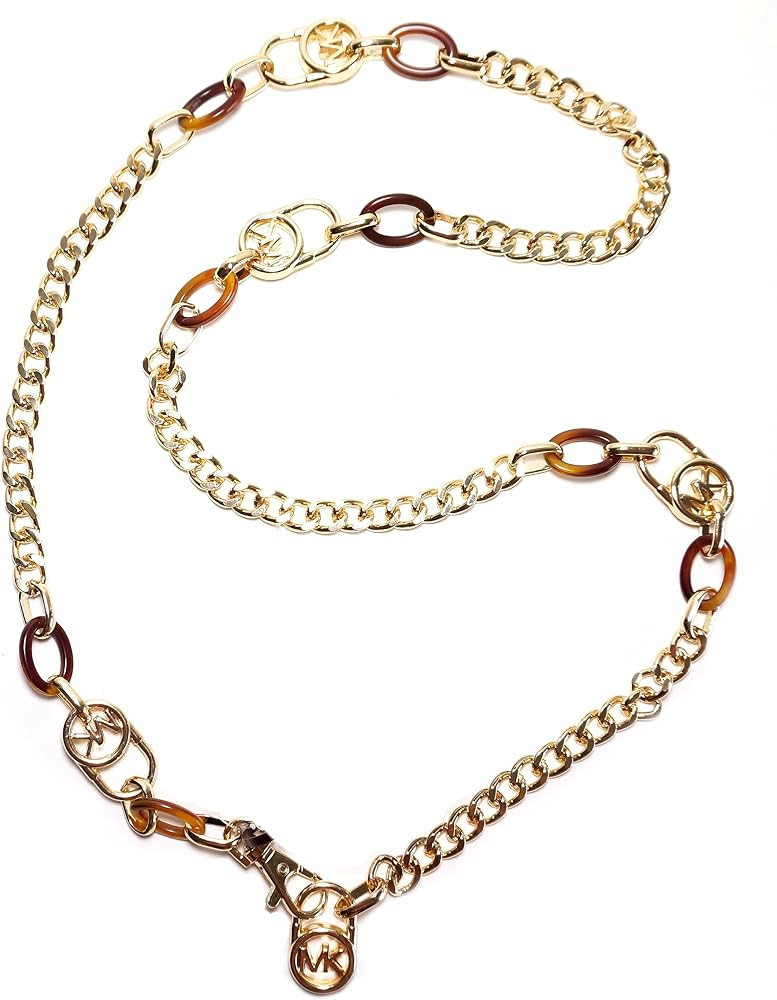 Michael Kors Metal Chain Link Belt Gold/Tortoise Size M/L | Amazon (US)