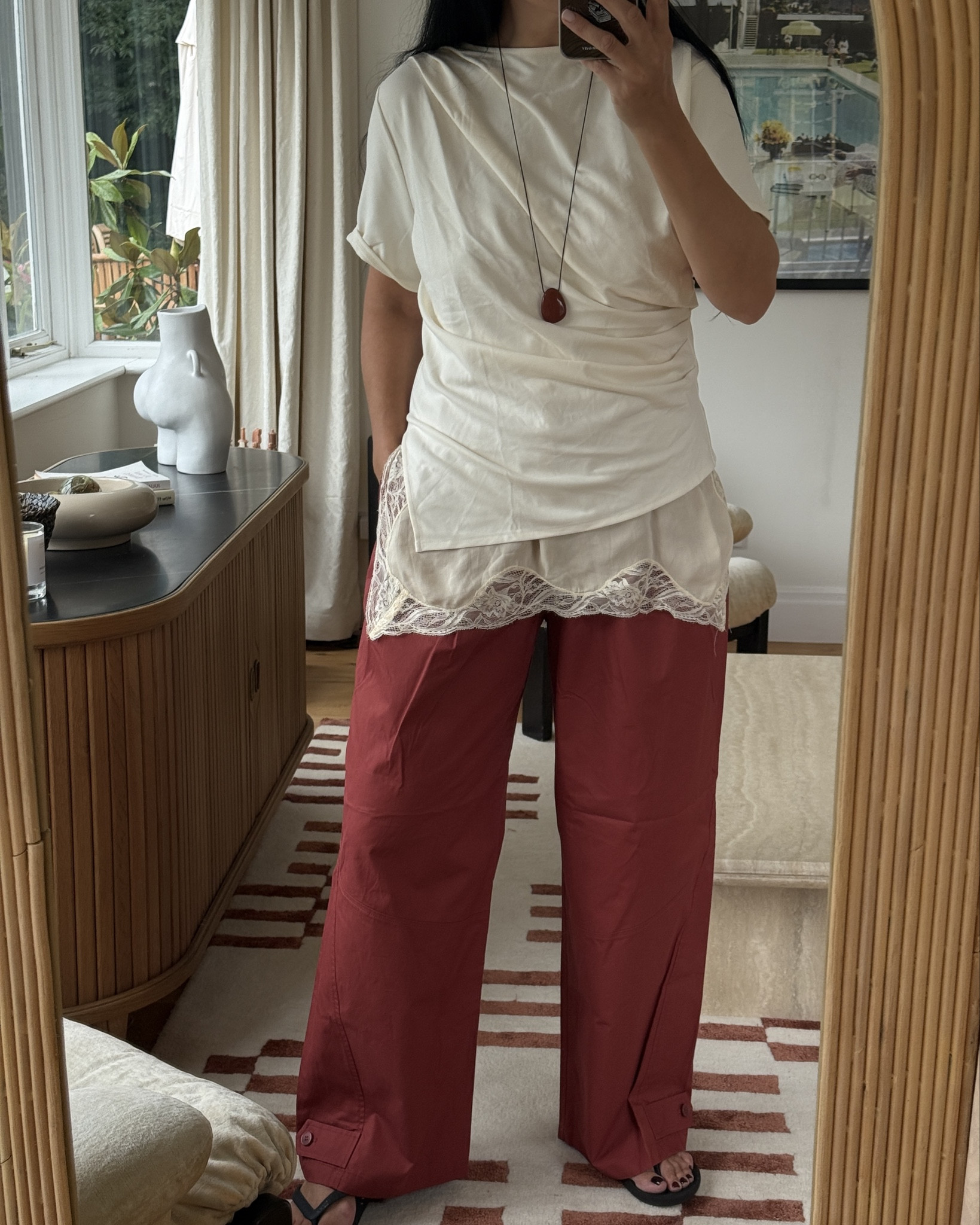 Weekend outfit 

Parachute trousers, lace trim top, summer outfit, transitional outfit, statement necklace, cord necklace, summer layers

#LTKuk #LTKsummer #LTKstyletip