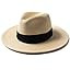 FURTALK Panama Hat Sun Hats for Women Men Wide Brim Fedora Straw Beach Hat UV UPF 80+ | Amazon (US)