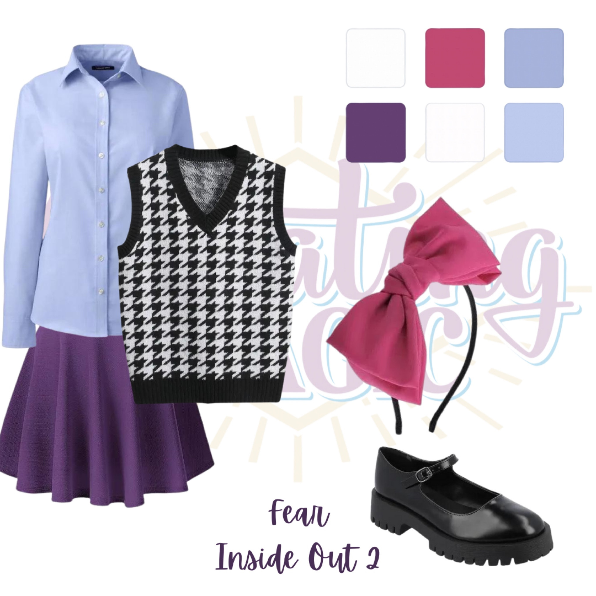 Inside Out 2 inspired Fear outfit.
#disney #pixar
