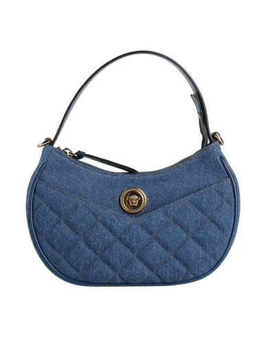 Versace Woman Handbag Blue Size - Cotton, Calfskin | YOOX (US)