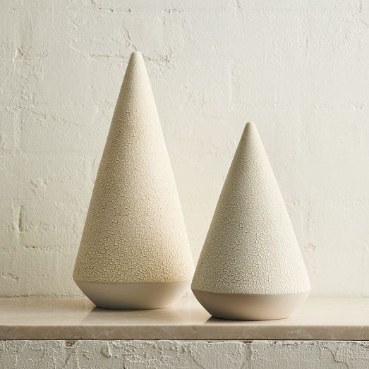 Snowy Ceramic Trees | West Elm (US)