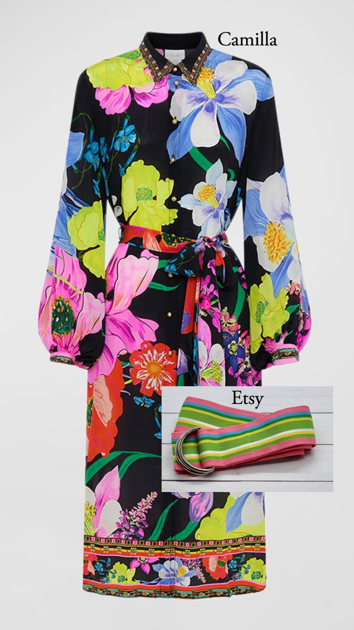 My favorite way to style a colorful ribbon belt is with an equally colorful dress 

#LTKFind #LTKunder50 #LTKstyletip