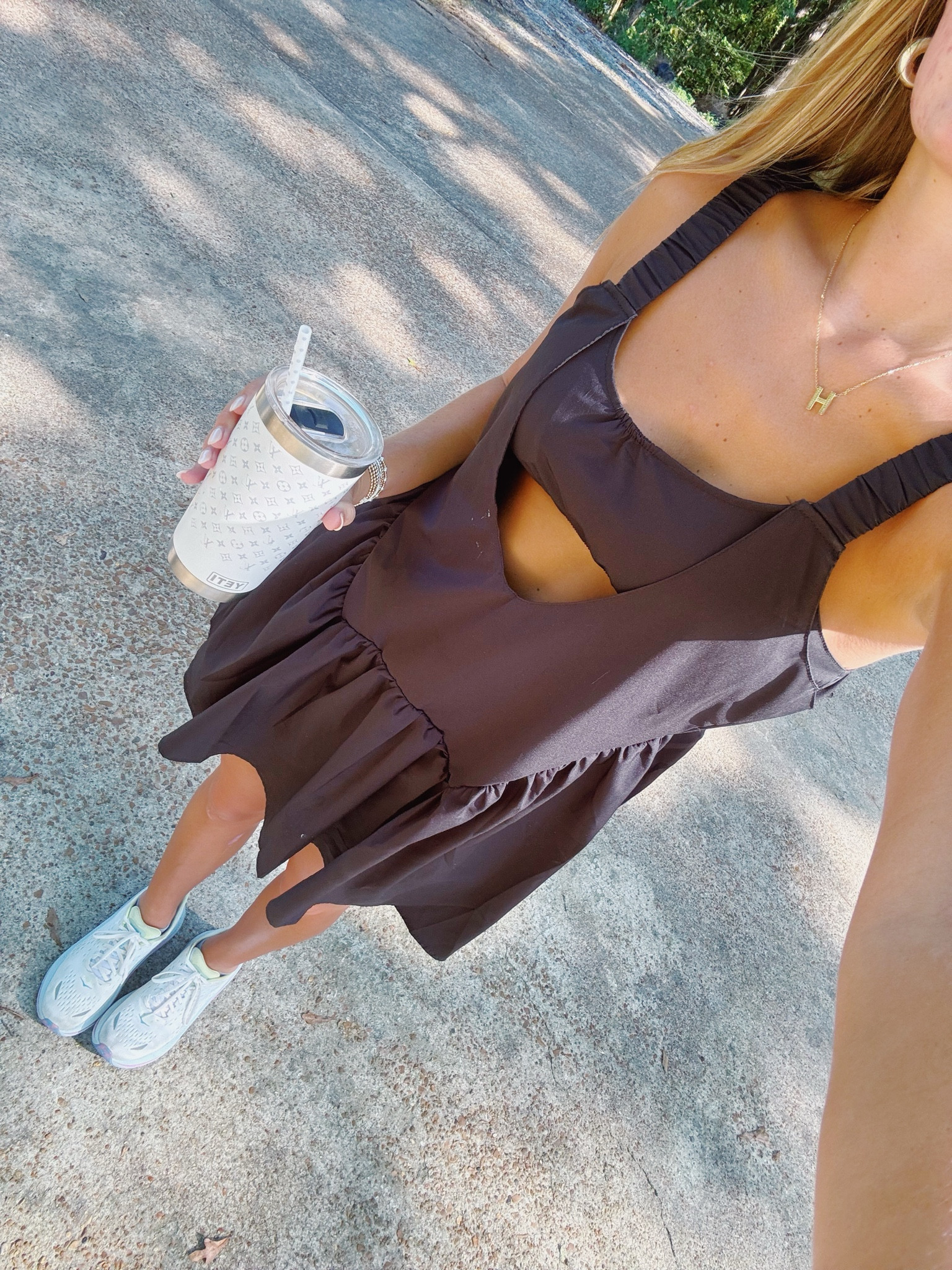 Summer walks!!!! ☀️
Linking a similar dress & cup mine were both gifted!
- dress S
- shoes tts
- cup is yeti wrapped in LV