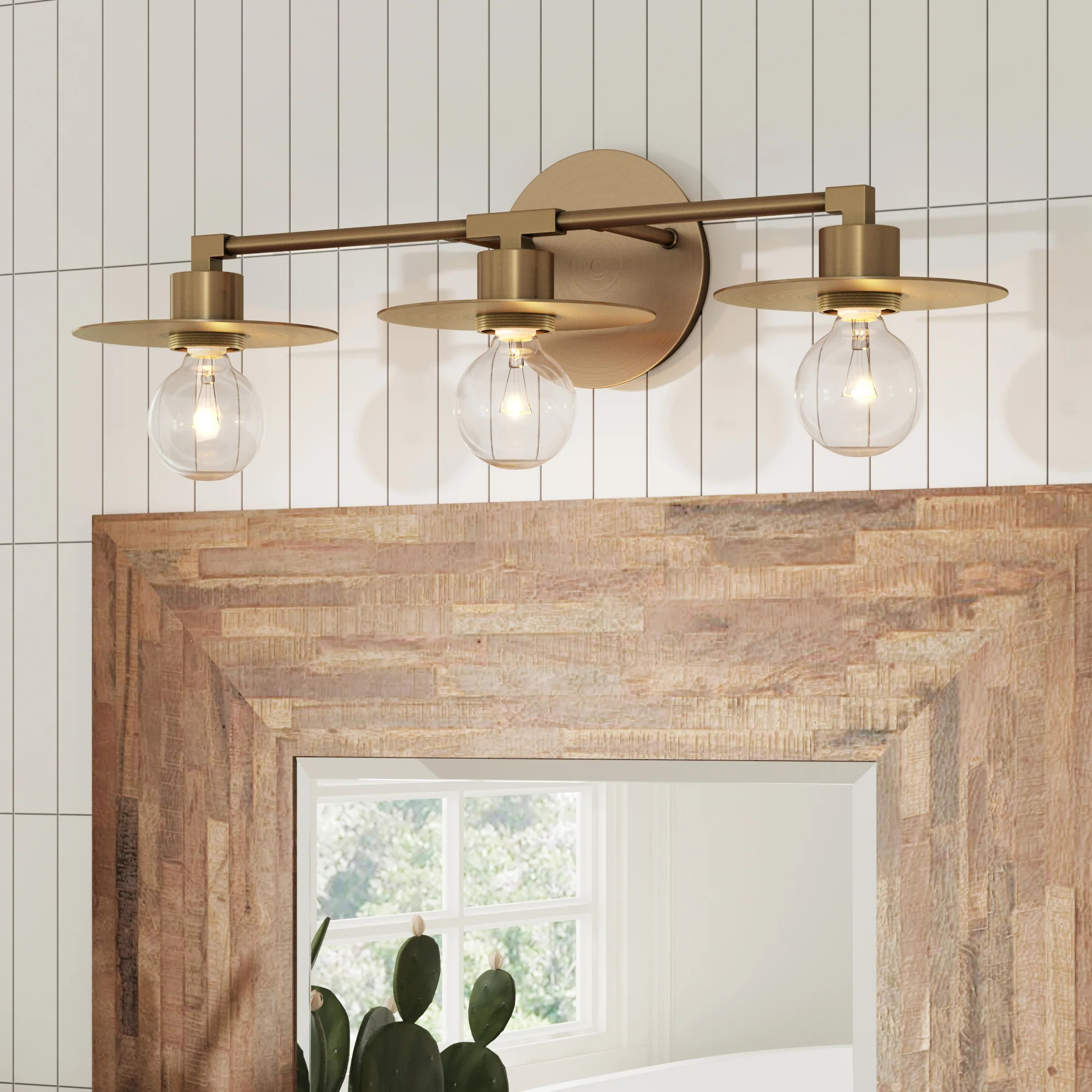 Metal Modern 3-Bulb Bathroom Vanity Light | Nathan James