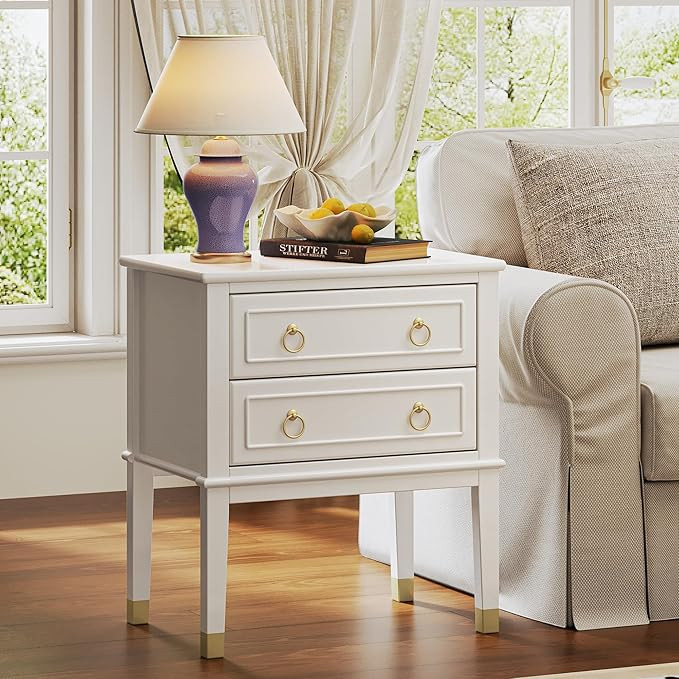 Huuger 27.6 Inch Tall Nightstand with Charging Station, USB-C Port, Larger Night Stand Set of 2, ... | Amazon (US)