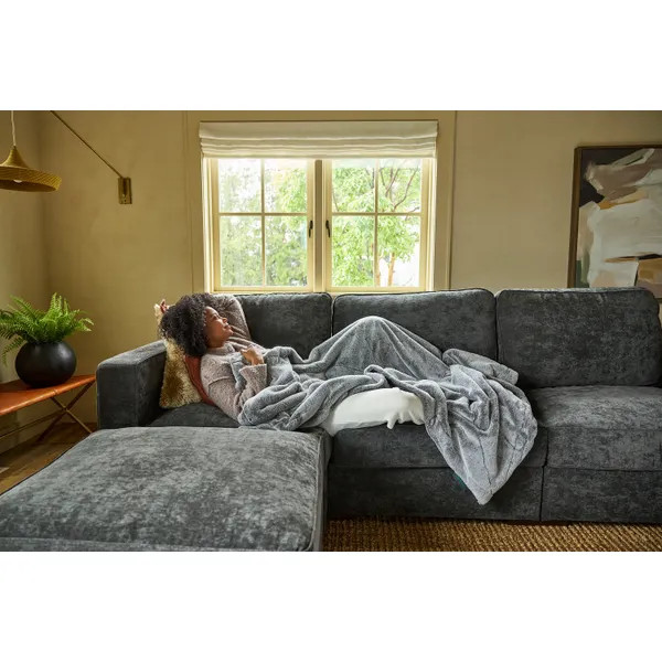 Footsac Blanket: Charcoal Wombat Phur - Lovesac | Lovesac
