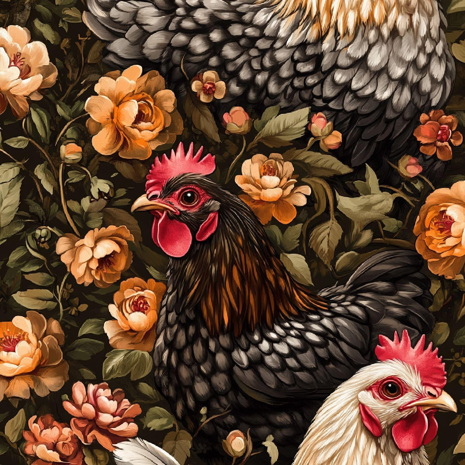 Vintage Floral Peel and Stick Wallpaper Contact Paper Thick Canvas Matte Waterproof Durable Sunfl... | Amazon (US)