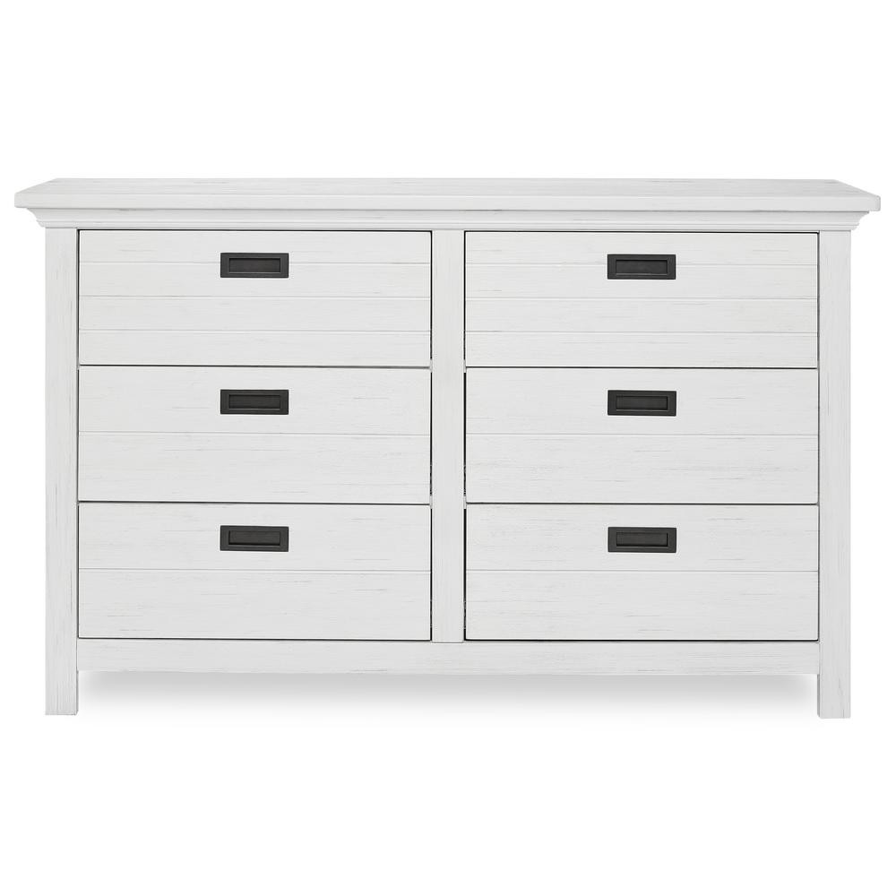 Waverly 6-Drawer Weathered White Dresser | The Home Depot