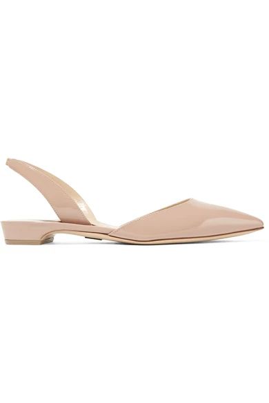 Rhea patent-leather point-toe flats | NET-A-PORTER (US)