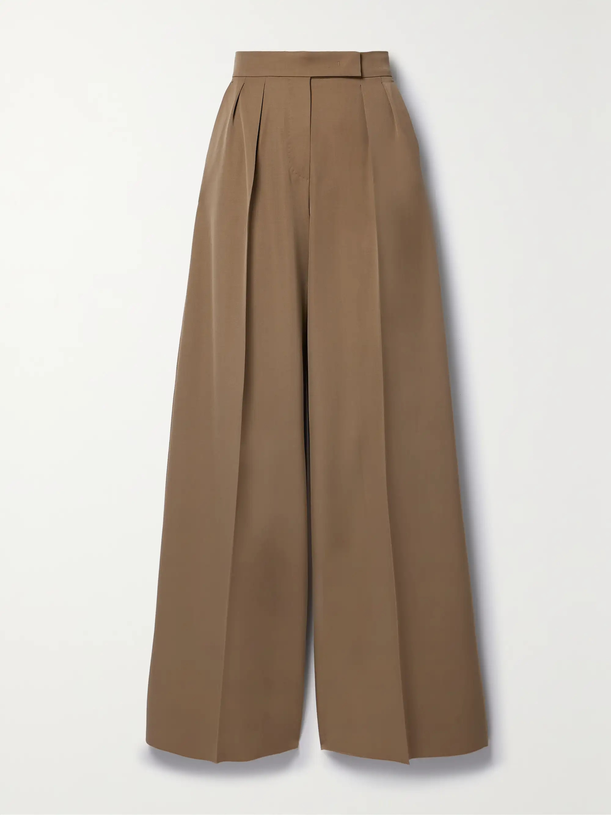 Libbra pleated wool and mohair-blend twill wide-leg pants | NET-A-PORTER (US)