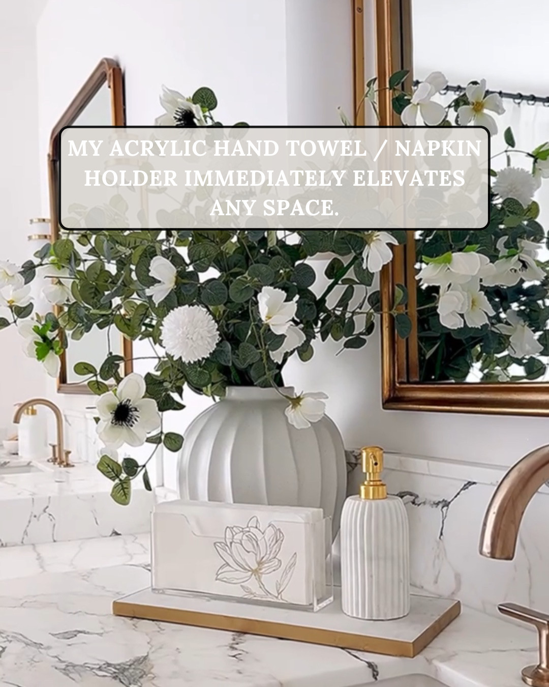 You Need This — ACRYLIC HAND TOWEL HOLDER! This ACRYLIC HAND TOWEL / NAPKIN HOLDER instantly elevates any bathroom or kitchen counter. It keeps things looking CLEAN, ORGANIZED, and HIGH-END while still being so practical. Such a simple swap that makes your space feel styled and intentional.

#Amazon #TheHillaryStyle #AmazonHome #BathroomDecor #KitchenStyling #AcrylicDecor #NeutralHome #LuxuryForLess #HomeOrganization #CountertopStyling 

 #LTKU #LTKOver40 #LTKHome