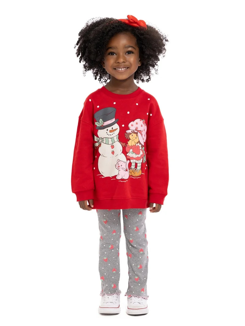 Strawberry Shortcake Toddler Girls Graphic Crewneck Sweatshirt and Flare Leggings Set, 2 Piece, S... | Walmart (US)