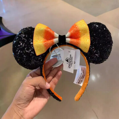 Disney Parks Limited Bow Halloween Candy Corn Sequins Minnie Ears Headband  | eBay | eBay US