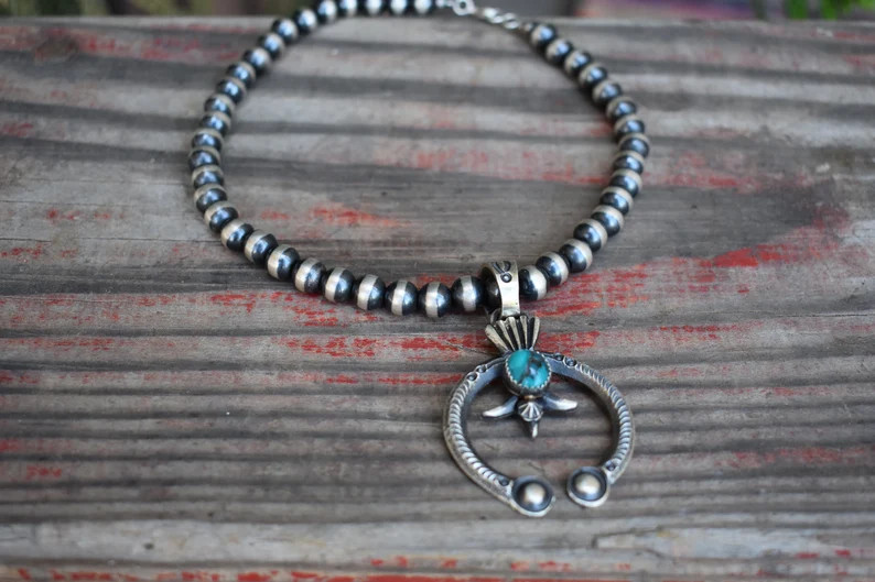 Naja Pendant, Turquoise Pendant, Turquoise Naja, Turquoise Jewelry, Navajo Pearl Pendant, Rodeo F... | Etsy (US)
