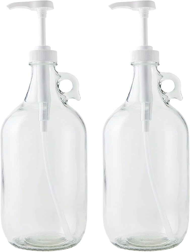 FastRack Laundry Detergent Dispenser | 0.5G Clear Glass Dispenser with Pump for Commercial Soap D... | Amazon (US)