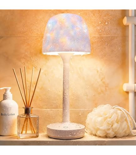 Shower Lamp IP54 Waterproof, Cordless Rechargeable Table Lamp, Outdoor Use | Amazon (US)