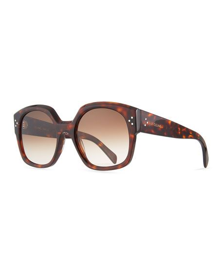 Celine Oversized Round Acetate Sunglasses | Neiman Marcus