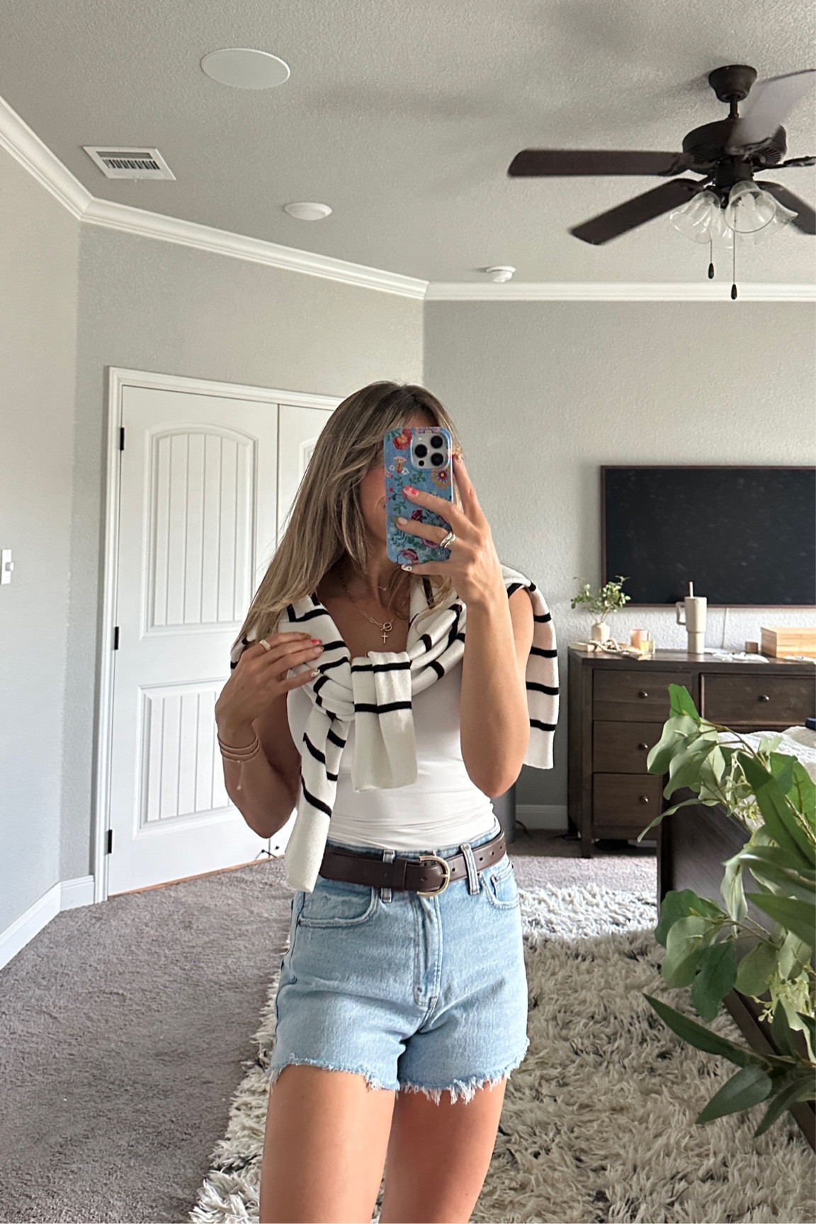 comfy pre-fall / late summer outfit! wearing my usual size small in the amazon tank (double lined, full length!) and a large in the amazon pullover sweater - color is “beige white”. belt is a size small from target and i love the color!

#LTKStyleTip #LTKFindsUnder100 #LTKFindsUnder50