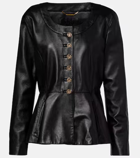 Peplum leather jacket | Mytheresa (US/CA)